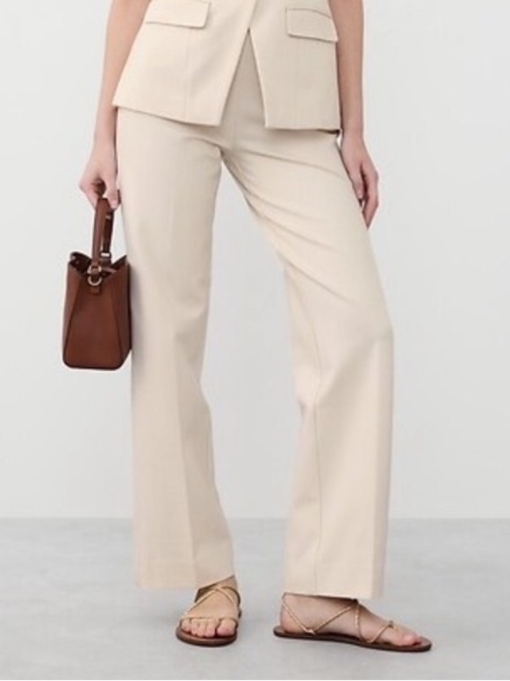 NWT! Banana Republic Ultra High Rise Straight Leg Luxe Ponte Pant 515328 🖥️3️⃣